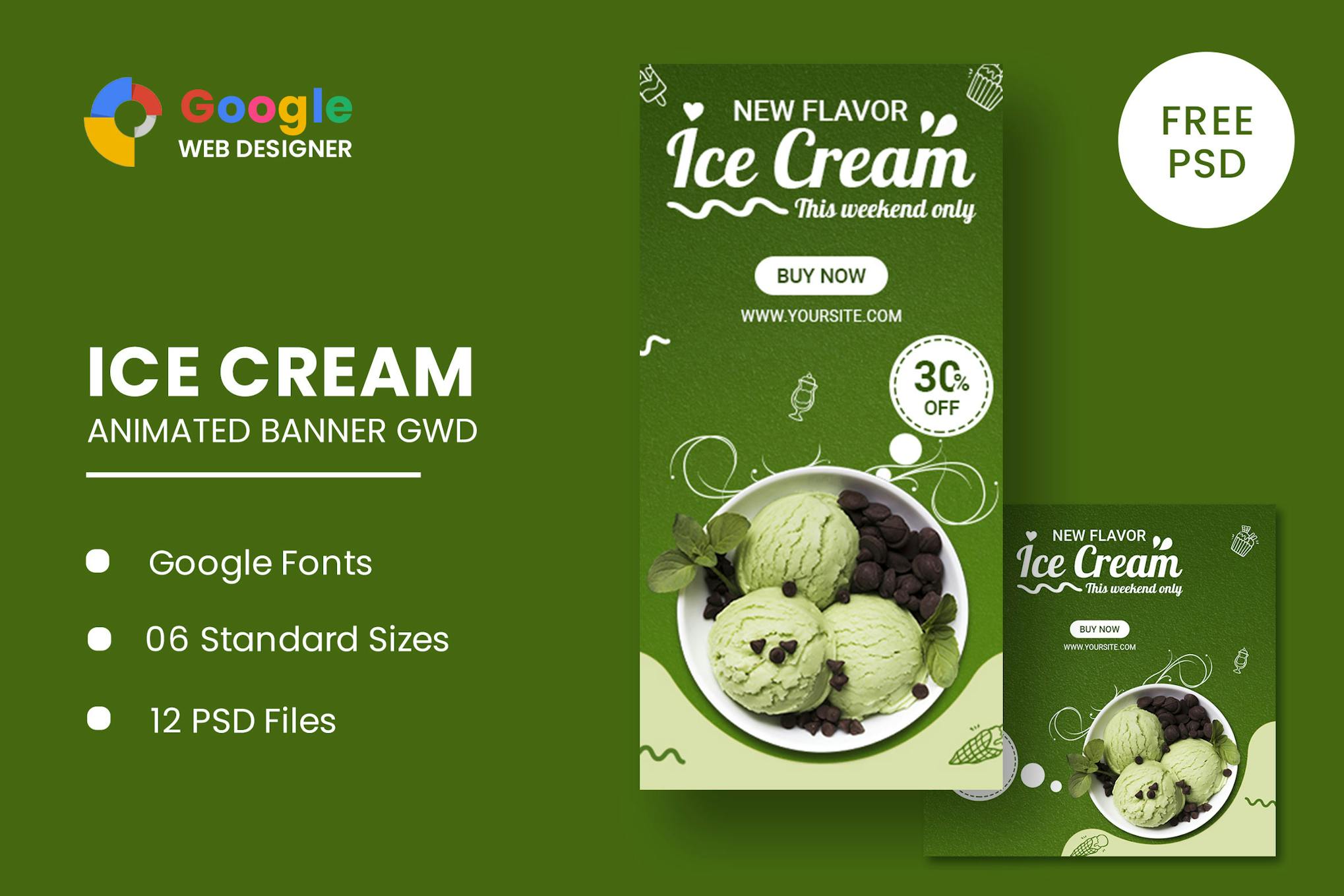 Ice Cream Animated Banner Google Web Designer Ice Cream Animated Banner Google Web Designer