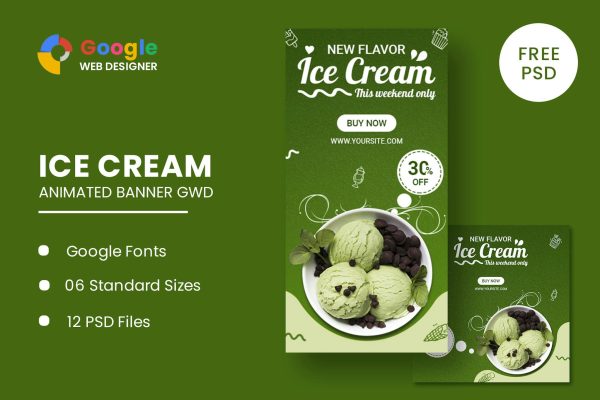 Ice Cream Animated Banner Google Web Designer Ice Cream Animated Banner Google Web Designer