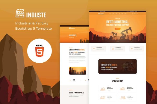 Induste - Industrial & Factory Bootstrap Template Induste is a resourceful and superbly sophisticated web template based on the latest version