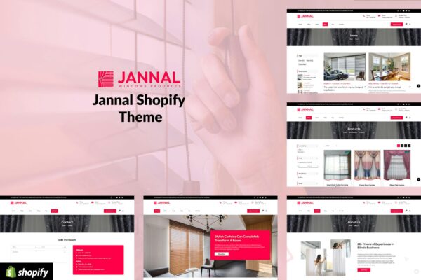 Jannal - Shopify Windows, Curtains & Blinds Store Modern interior shopify store, Retails, dropshipping, multipurpose, luxury blinds 2.0, ecommerce