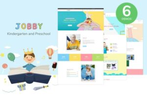 Jobby - Day Care and Kindergarten HTML5 Template Day Care and Kindergarten free ecommerce portfolio landing page blog dashboard bootstrap animated