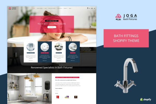 Joga | Bath Fittings Shopify Theme Bathroom Fittings and Tools Shopify Theme. Interior Design, Tiles, House Hold, Appliances eCommerce!