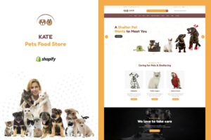 Kate - Dog & Pets Food Store Shopify Theme Dog, Kittens and Pet Store Shopify Theme. Birds, Aquarium Products, Food and Toys and Accessories!