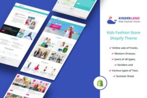 Kinder land - Kids Fashion Store Shopify Theme Kids Fashion, Baby Clothing & Kids Toys and Learning Accessories Sectioned Shopify Template