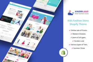 Kinder land - Kids Fashion Store Shopify Theme Kids Fashion, Baby Clothing & Kids Toys and Learning Accessories Sectioned Shopify Template