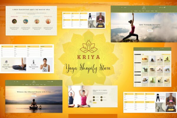 Kriya - Yoga Shopify Store, Pilates Shop Theme Yoga, Pilates & Weight loss Stores. Coach Materials. Meditation, Responsive Health & Wellness Store.
