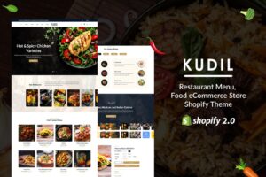 Kudil - Restaurant Menu, Food eCommerce Store Shop Shopify Theme