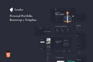 Lendex - Personal Portfolio Bootstrap 5 Template Some amazing features in this template are Blog Page, W3C Valid HTML Files, Google Fonts. etc