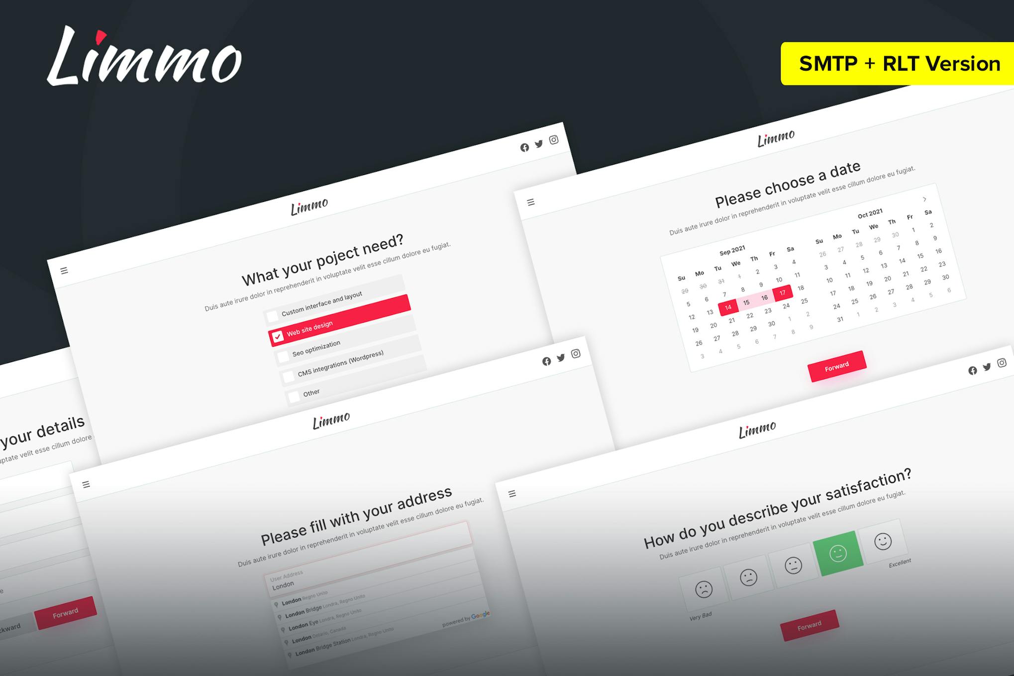 Limmo - Multipurpose Form Wizard Catch new potential customers and useful data
