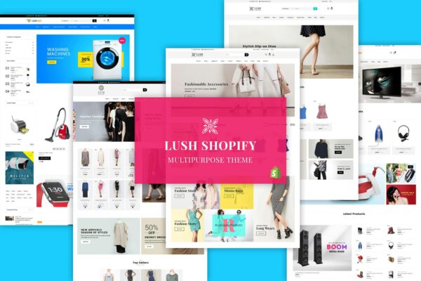 LUSH Shopify - Multipurpose Shopify Theme Multipurpose Sectioned Shopify Theme. Allpurpose ecommerce Theme. Online Shopify Store Designs!