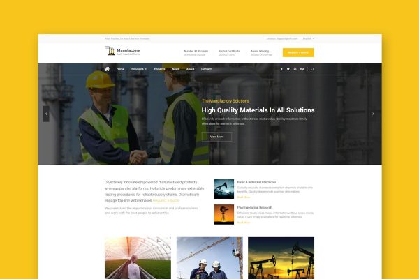Manufactory: Multi-Industrial HTML Template Multi-Industrial HTML Template