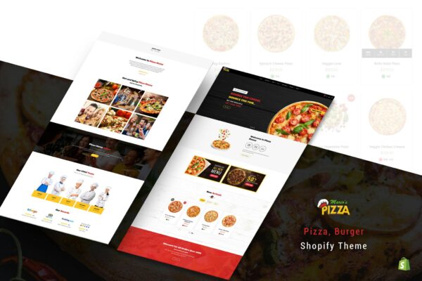 Marios Pizza | Pizza, Burger Restaurant Shopify Pizza, Burger Online Restaurant Theme. Product Catlogue, DarK Layout, Responsive, Drag & Drop Shop.