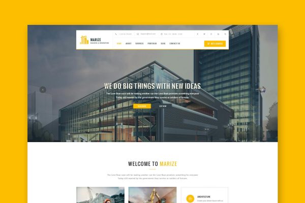 Marize - Construction & Building HTML Template Construction & Building