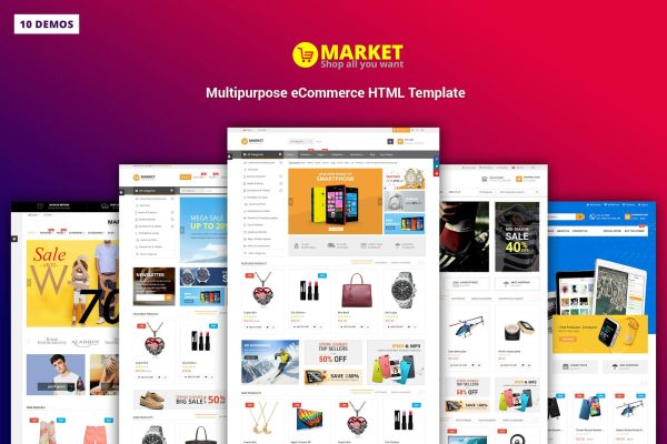 Market - Multipurpose eCommerce HTML Template Clean, modern and multipurpose HTML Template