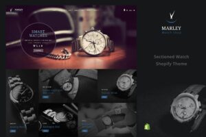 Marley | Sectioned Watch Shopify Theme Dark Layout for Luxury Watches Sale. Digital, Analog Watches, Watch Dials, Straps eCommerce Store!