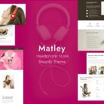 Matley - Headphone & Electronics Store Shopify Mobile Friendly Audio and Video Devices eCommerce Shop Template. Minimal and Clean Shopify Theme.