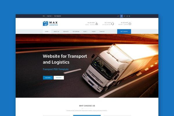Max Logistics - Transport & Logistics HTML Templat Transport & Logistics