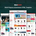 Maxshop - Multipurpose eCommerce HTML Template Clean and elegant design for online shop, store online market store with 3 mobile layouts