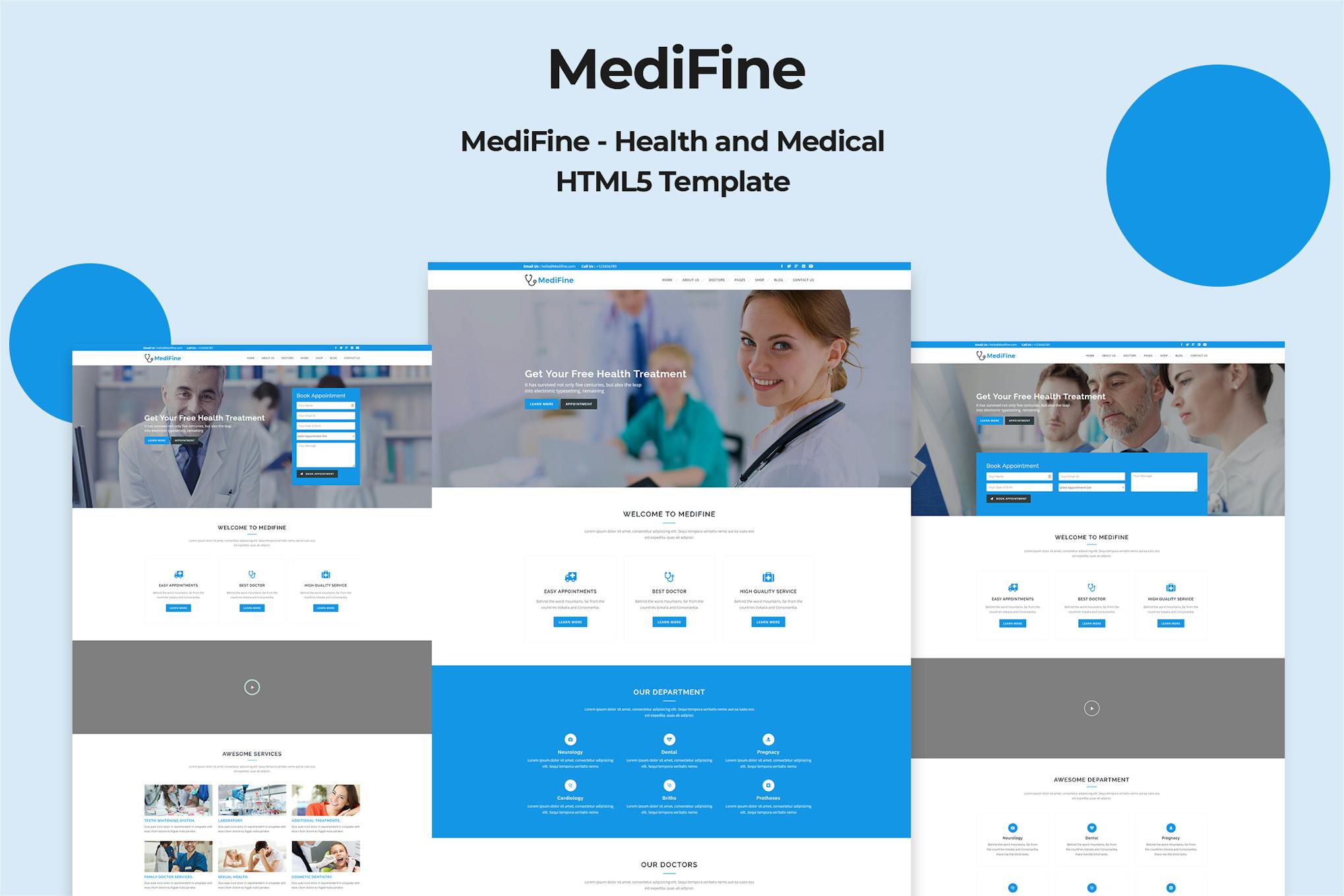 MediFine - Health and Medical HTML Template MediFine template suitable for Hospital, Clinic, Dentist, medical & health etc