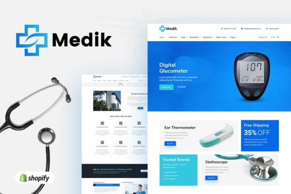 Medik | Medical Shopify Theme for Medical Store, Clinic & Dispensary Shopify Theme. Online Medicines, Medical Equipment, Machines Shop