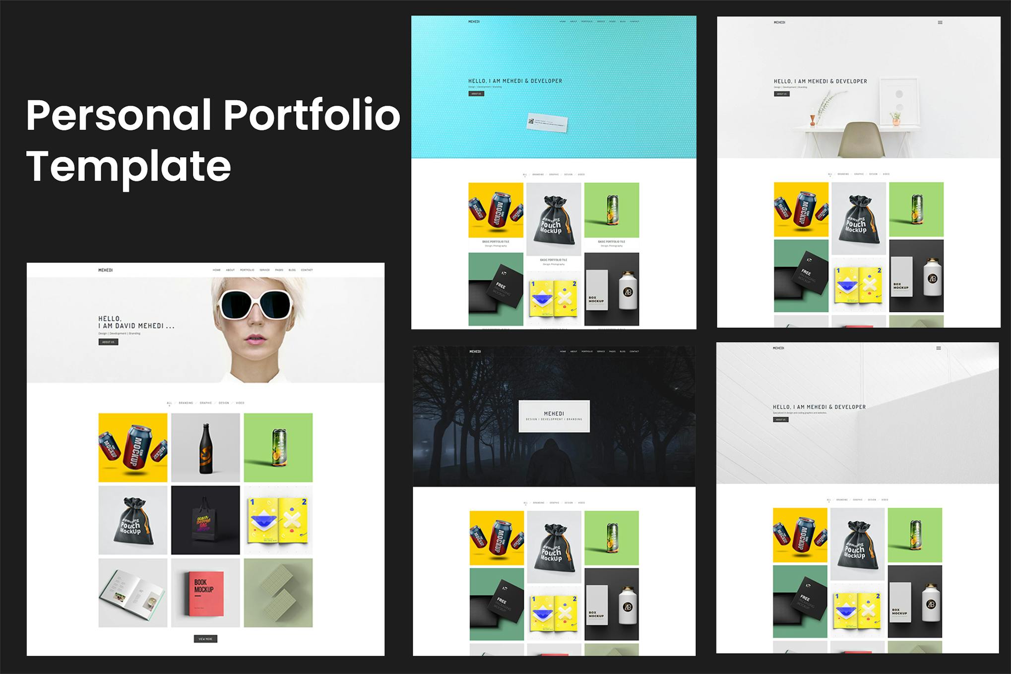 Mehedi - Minimal Portfolio HTML5 Template Mehedi – Minimal portfolio template is high quality creative portfolio template with unique style.
