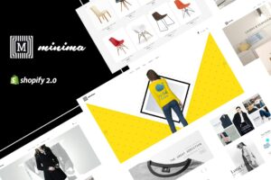 Minima | Minimal Shopify Theme Best Fashion Store Template Design, Responsive Simple Clean Modern Multipurpose eCommerce Websites.