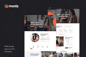 Moniz - Web Design Agency HTML Template web agency, freelancer, web design company, web designer, digital marketing