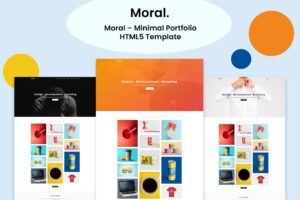 Moral - Minimal Portfolio HTML5 Template Moral can be used for many purposes starting from minimal portfolios, agencies, freelancers etc