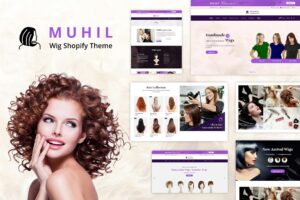 Muhil - Hair Wig, Hair Extensions Shopify Theme Shopify Hairdresser, Hair wig & Hair Salon eCommerce Store Design. Cosmetics, Beauty Salon Websites.