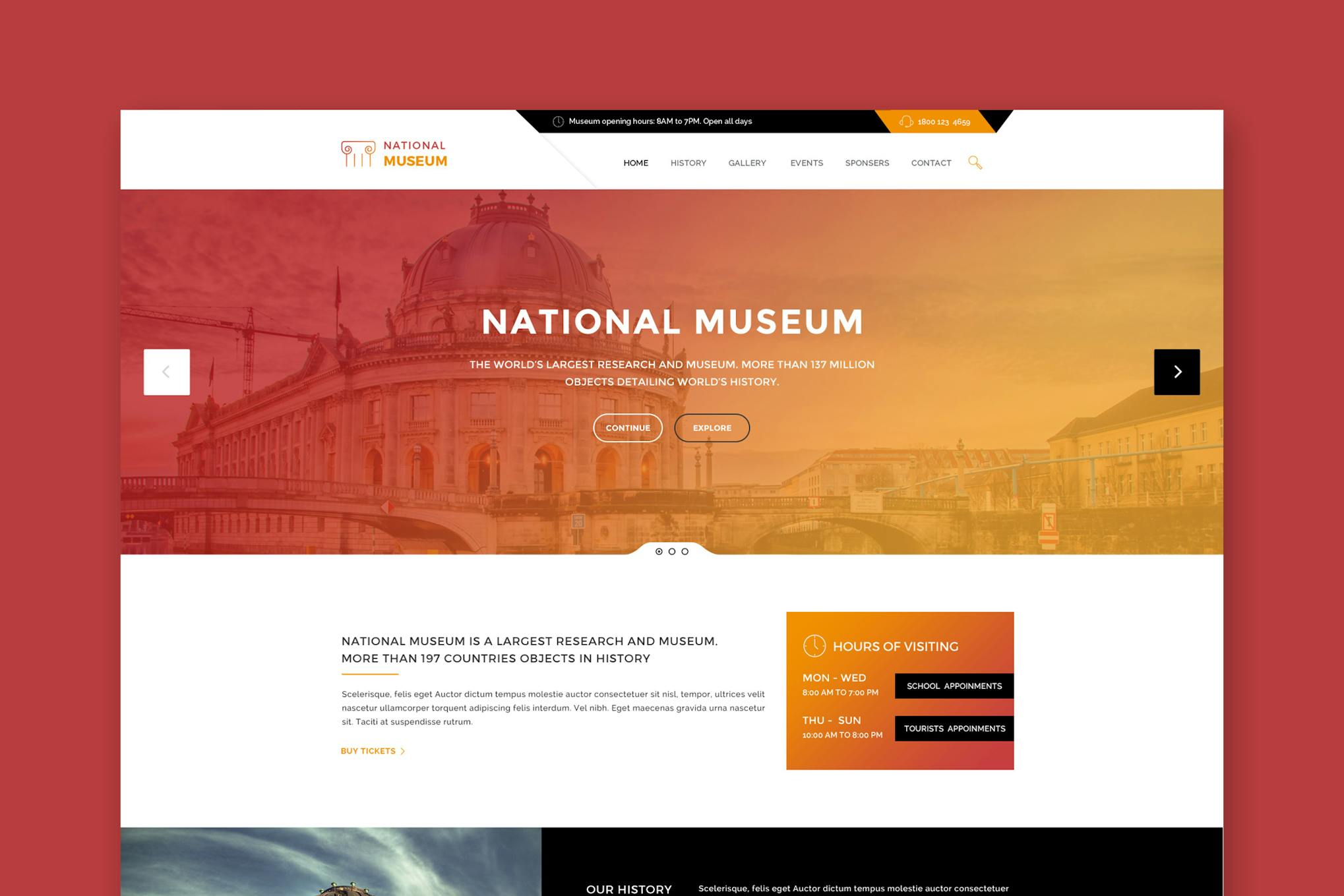 Museum - Premium HTML Template Museum & Gallery