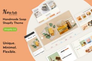 Noura - Handmade Soap Shopify Theme Shopify Handmade Soap, Cosmetics Soap Shop, Organic Shop, Natural Skincare Home Made Products