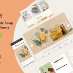 Noura - Handmade Soap Shopify Theme Shopify Handmade Soap, Cosmetics Soap Shop, Organic Shop, Natural Skincare Home Made Products