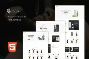 Olivine - Beard Oil HTML Template Olivine comes with 3 unique pre-made homepages with an attention-triggering design.