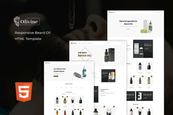 Olivine - Beard Oil HTML Template Olivine comes with 3 unique pre-made homepages with an attention-triggering design.