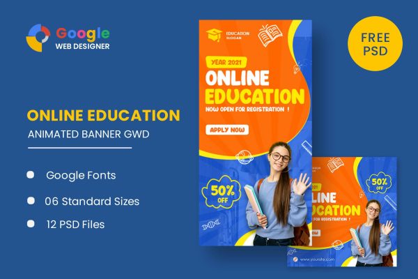 Online Education HTML5 Banner Ads GWD Online Education HTML5 Banner Ads GWD