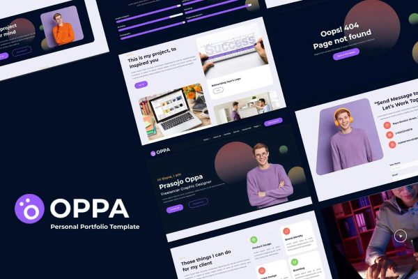 Oppa - Personal Portfolio Web Template Creative Personal Portfolio Web Template by Nathatype