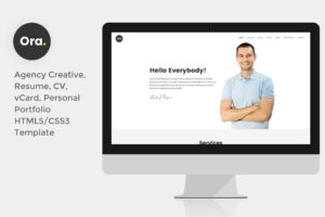Ora Resume vCard Personal Portfolio HTML5 Template Resume vCard Personal free ecommerce portfolio landing page blog dashboard bootstrap animated