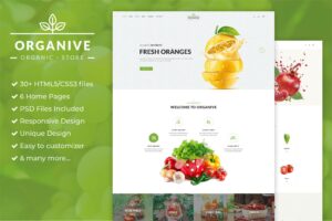 Organic Store & Eco Food Products HTML5 Template Organic Store & Eco Food free ecommerce portfolio landing page blog dashboard bootstrap animated