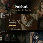 Pachai - Responsive Salon, Tattoo Shopify Theme Spa, Makeup, Tatto Artist Shop Template. Dark, Black and White Portfolio, Showcase Shopify Theme