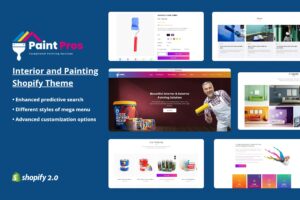 Paintpros - Painting Company Shopify Store Paint company Business e-commerce store,Technology, Dropshipping, 2.0, House and commercial purpose.