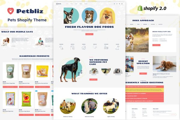 Pet bliz - Shopify Pets Shop Responsive Pet Store Shopify Template, Dog foods & Toys, Multipurpose, 2.0, Pet ecommerce store