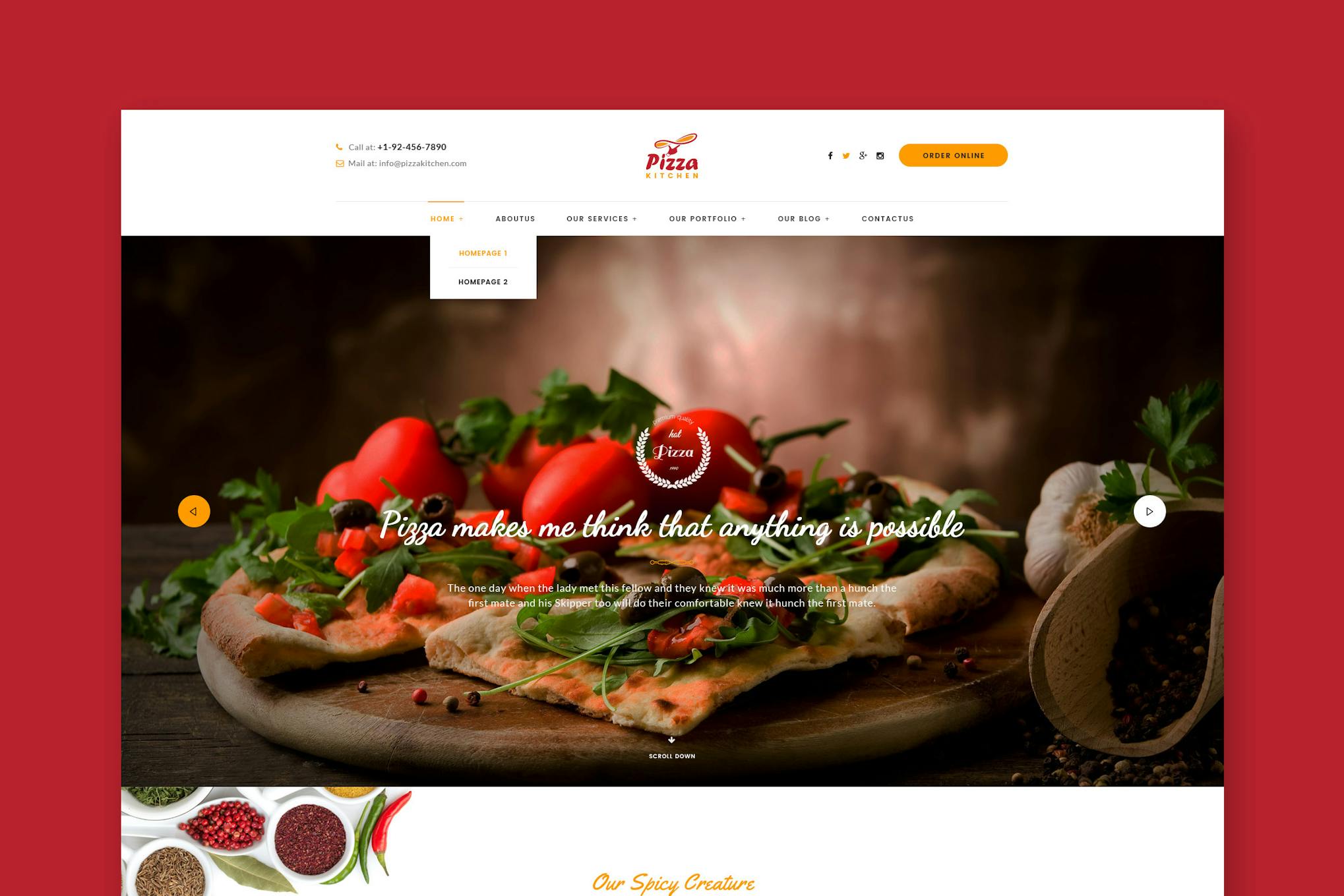 Pizza Kitchen - Pizza & Fast Food HTML Template Pizza & Fast Food