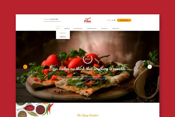 Pizza Kitchen - Pizza & Fast Food HTML Template Pizza & Fast Food