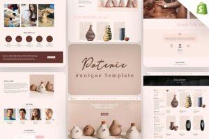 Poterie - Handmade, Ceramic Artist Shopify Theme Handmade Arts, Crafts eCommerce Theme. Planting Pots, Garden Accessories Shop. Interior Wall Arts.