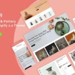 Potsy - Ceramics & Pottery Decor Shopify 2.0 Theme Ceramics & Pottery Decor Shopify Theme, Handmade Pottery, Minimal Decor Stores, Shopify Online Store
