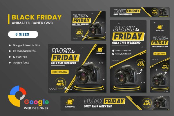 Product Sale Black Friday HTML5 Banner Ads GWD Product Sale Black Friday HTML5 Banner Ads GWD