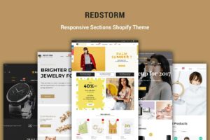 RedStorm - Sectioned Responsive Shopify Theme Creative Drag & Drop Sectioned Responsive Shopify Theme