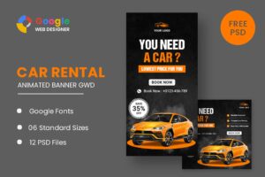 Rent A Car HTML5 Banner Ads GWD Rent A Car HTML5 Banner Ads GWD