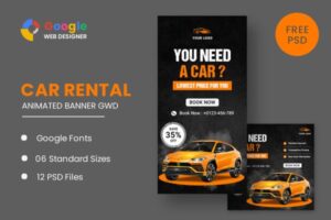 Rent A Car HTML5 Banner Ads GWD Rent A Car HTML5 Banner Ads GWD