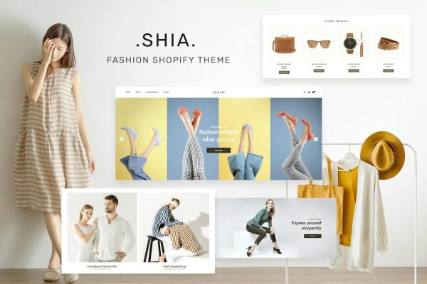 Shia - Modern, Simple Shopify Theme Responsive Fashion Shopify Store Design, Clean and Modern Multipurpose, Fastest Sectioned Shop Theme
